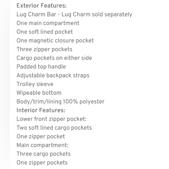 Lug Legacy Collection Puddle Jumper Backpack NWT - Picture 11 of 13